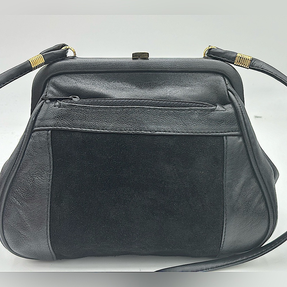 SAXONE BAKER Leather Vintage Made in Italy Crossbody Handbag